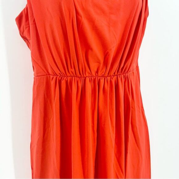 SUSANA MONACO Dress Cherry Tomato Red Sleeveless Mini Gathered Waist Size XL NEW - Picture 5 of 14